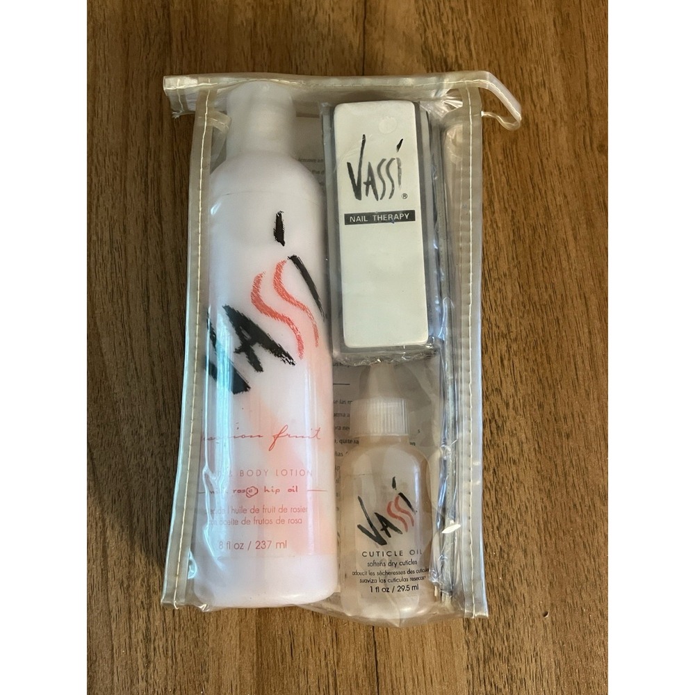 Vassi Vintage Nail Therapy Kit Cuticle Oil Passion Fruit Lotion + New Old Stock